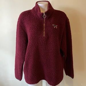 Victoria Secret Pink Sherpa Pullover Top